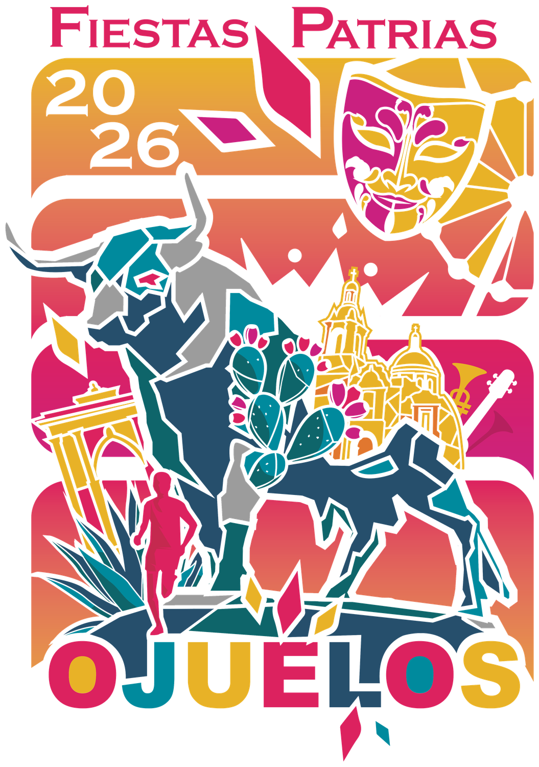 Emblema de Fiestas Patrias Ojuelos 2026